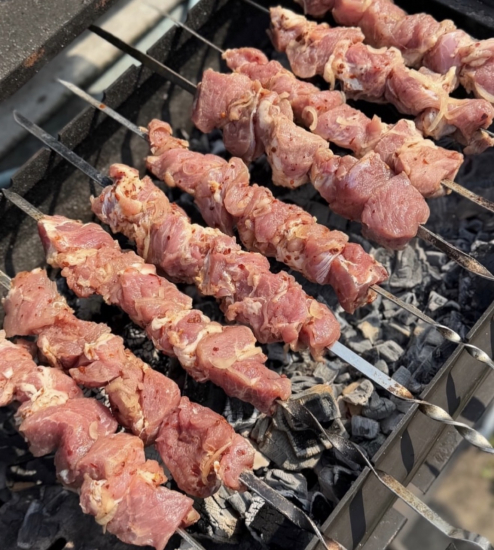 Шашлык с луком 